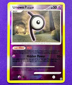 Unown [P] 33/100 Reverse Holo | DP Majestic Dawn | 2008 Pokemon TCG Card | VLP - Image 1