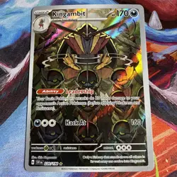 Kingambit 220/198 Scarlet & Violet Full Art Ultra Rare Holo Pokemon Card NM - Image 1