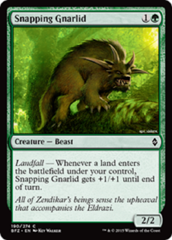 X4 Snapping Gnarlid Battle for Zendikar LP/NM MTG Magic DNA GAMES - Image 1