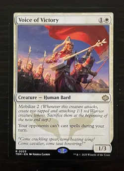 MTG Voice of Victory Tarkir: Dragonstorm Regular - Image 1