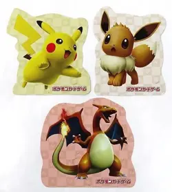 K028 Pikachu Eevee Charizard Special Cards Pokemon Japan Post Stamp Box 5in - Image 1