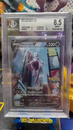 Pokemon Tcg Mewtwo V UR 2022 Pokemon Go 72/78 full Art BGS 8.5 NEAR MINT + - Image 2
