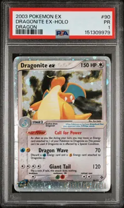 PSA 1 PR 2003 Pokemon EX Dragon Dragonite EX Holo Foil 90/97 Vintage Rare - Image 1