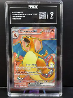 Charizard EX 183/165 Scarlet & Violet 151 Pokemon TCG TAG 9 English - Image 1