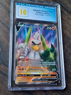 Vivid Voltage Galarian Sirfetch'd V CGC 10 Pristine Holo 174/185 2020 Pokemon - Image 3