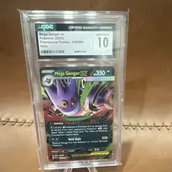 CGC 10 2025 Pokemon TCG Me02 Phantasmal Flames Mega Gengar ex 056/094 Holo - Image 1