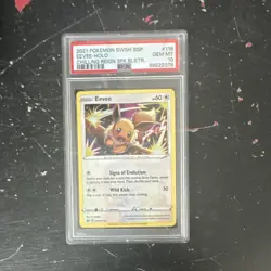 Pokemon 2021 Eevee SWSH Black Star Promo Holo SWSH118 English PSA 10 - Image 1
