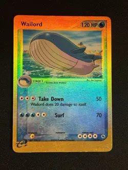 Wailord 14/109 EX Ruby & Sapphire Reverse Holo Rare Pokemon - Image 1