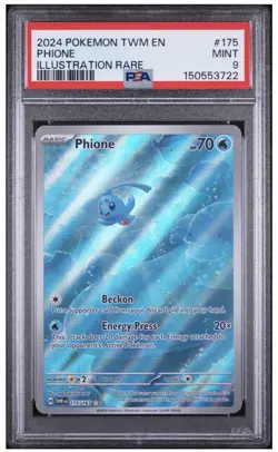 Phione 175/167 Pokemon Scarlet & Violet Twilight Masquerade PSA 9 Mint - Image 1