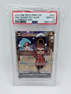 One Piece One-Legged Toy Soldier Alternate Art Foil OP05-081 PSA 10 - Image 1