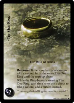 Lotr TCG Shadows ONE RING RING OF RINGS 11R1 NM/MINT Top Shelf Card - Image 1