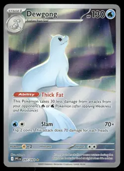 Pokemon Cards Dewgong 097/094 Phantasmal Flames Illustration Rare NM *1 - Image 1