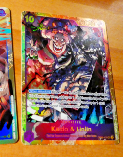 ONE PIECE ENGLISH CARD HOLO GAME CARTE Kaido & Linlin OP08-119 SEC EN ** - Image 1