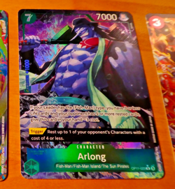 ONE PIECE ENGLISH CARD HOLO GAME CARTE Arlong OP11-023 ALT MINT - Image 1