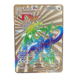 New 10000point Metal Cards TCG Arceus VMAX Golden Gifts For！Kids - Image 1