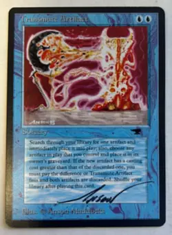 Transmute Artifact Antiquities Signed Anson Maddocks Mtg Magic Signed/Autographe - Image 1