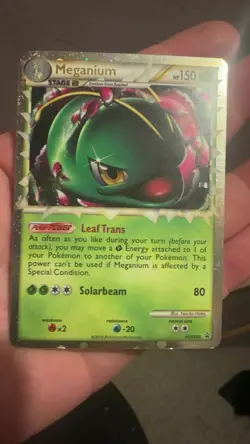 Meganium (Prime) HGSS08 Hgss Holo Lp Condition Black Star Promo Pokemon Heater - Image 1