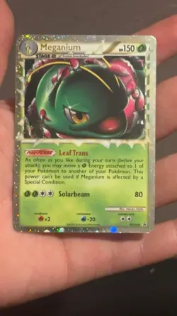 Meganium (Prime) HGSS08 Hgss Holo Lp Condition Black Star Promo Pokemon Heater - Image 3