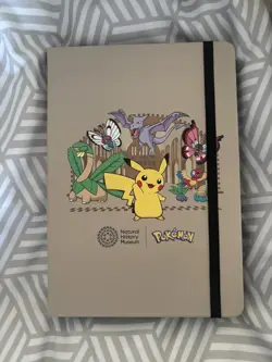 Pokemon x Natural History Museum Pikachu Plush, Jumbo Promo Card and notebook - Image 3