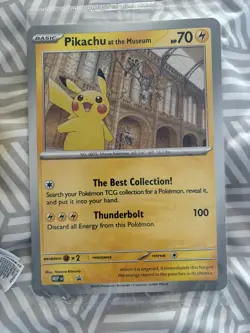 Pokemon x Natural History Museum Pikachu Plush, Jumbo Promo Card and notebook - Image 4