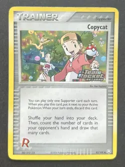 Pokemon TCG Trainer Card Copycat 83/109 ex Team Rocket Returns 2004 Holo LP - Image 1