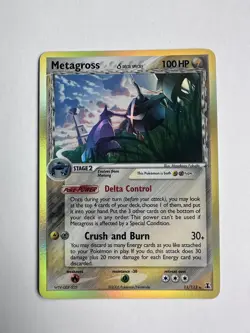 Pokemon TCG Metagross EX Delta Species 11/113 Rare Holo NM VERY NICE - Image 1