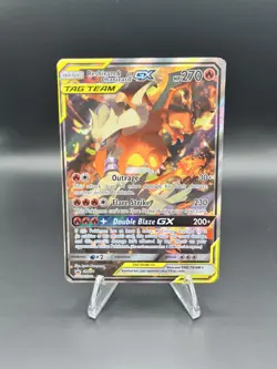 Pokemon Company Reshiram & Charizard GX SM201 SM Promo Holo TAG TEAM ENG (MP) - Image 1