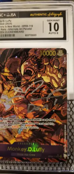 Monkey D Luffy OP09-119 SEC Alt Art Emperors in the New World One Piece Eng Auto - Image 1