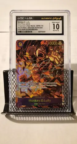 Monkey D Luffy OP09-119 SEC Alt Art Emperors in the New World One Piece Eng Auto - Image 2