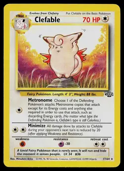 Pokemon Card - Clefable Jungle 17/64 Rare - Image 1