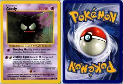 Pokemon Card - Gastly Base Set Shadowless 50/102 1999 Common Moderately Played - Image 3
