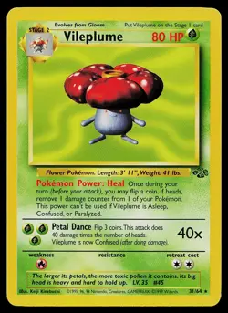 Pokemon Card - Vileplume Jungle 31/64 Rare - Image 1
