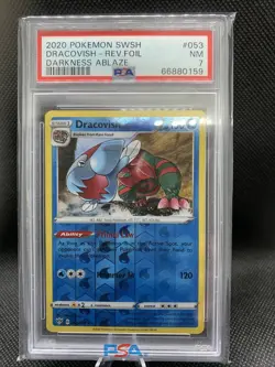 Dracovish 053/189 REVERSE HOLO PSA 7 Darkness Ablaze Pokemon Card Englisch PSA 7 - Image 1