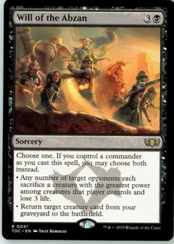 Will of the Abzan 31 Rare Commander: Tarkir: Dragonstorm Near Mint - Image 2