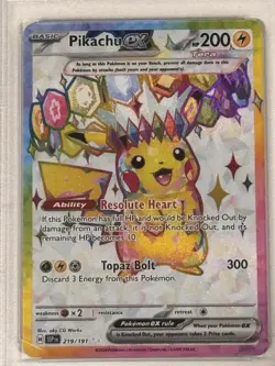 Pikachu ex: PSA Gem Mint 10 Surging Sparks Ultra Rare 219/191 - Pokemon TCG - Image 2