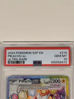 Pikachu ex: PSA Gem Mint 10 Surging Sparks Ultra Rare 219/191 - Pokemon TCG - Image 4