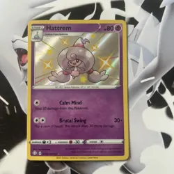 Pokemon Card Hattrem SV055/SV122 Shining Fates Holo Shiny Holo Rare NM - Image 1