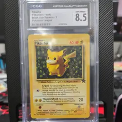 Pokemon Ivy Pikachu #1 1999 Black Star Promo CGC 8.5 NM-MT+ - Image 1