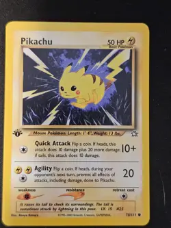 Pokemon TCG Pikachu 70 1st Edition Neo Destiny LP - Image 1