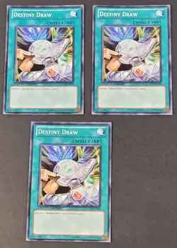 Yugioh TCG - 3x Destiny Draw - GLD3-EN044 - Limited Edition - LP/NM - Spell 2010 - Image 1