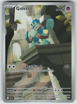 GOLETT 122/086 HOLO ILLUSTRATION RARE BLACK BOLT POKEMON HOLO NEAR MINT - Image 1