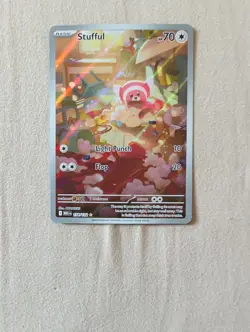 Stufful 154/132 Illustration Rare Mega Evolution Pokemon Holo Near Mint - Image 1