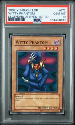 2002 YU-GI-OH! LOB-LEGEND OF BLUE EYES WHITE DRAGON 1ST ED WITTY PHANTOM PSA 10 - Image 1