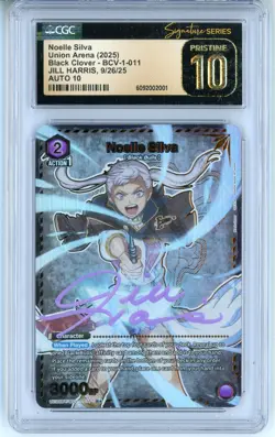 CGC Pristine 10 Auto 10 Signed Jill Harris Union Arena Noelle Silva BCV-1-011 - Image 1