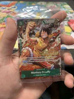 Monkey.D.Luffy P-135 Winner Stamp OP16 Pre-Release Event Promo Card Sealed - Image 1