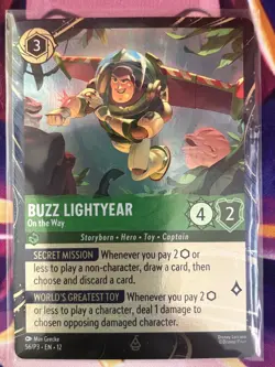 Exclusiv Disney Lorcana Buzz Lightyear On The Way Promo Card 56/P3 Wilds Unknown - Image 1