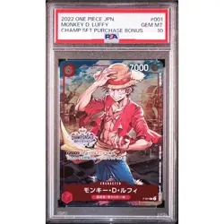 Monkey D Luffy P-001 PSA 10 Championship Promo One Piece Card 2022 - Image 1
