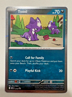 Toxel 078 NM – Chaos Rising Black Star Promo Pokemon Card - Image 1