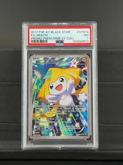 Pokemon Card Ultra Rare Jirachi XY67a Full Art Promo PSA 7 NEAR MINT - Image 1