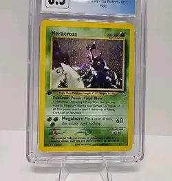 CGC 8.5 Heracross 1st Edition 6/111 Neo Genesis Holo 2000 Pokemon Card Graded - Image 4